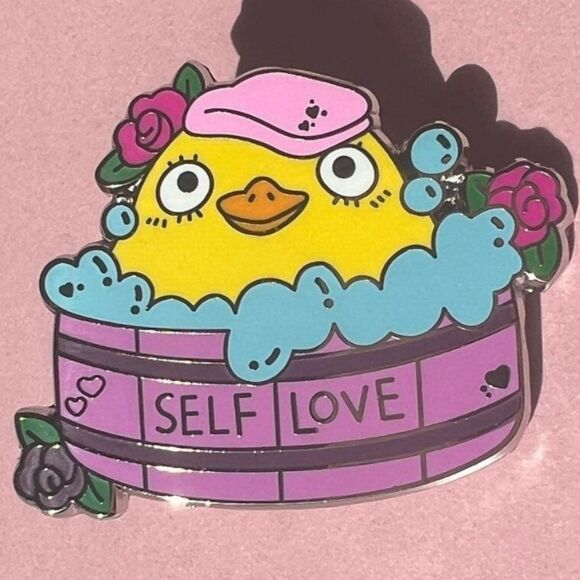 Spirited Away Duckie Self Care Enamel Pin - Picture 2 of 4